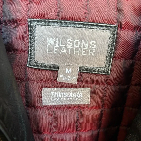 Wilsons Leather Black Zip Front Jacket Women’s Medium Genuine Leather Classic M - Picture 3 of 16